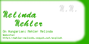 melinda mehler business card